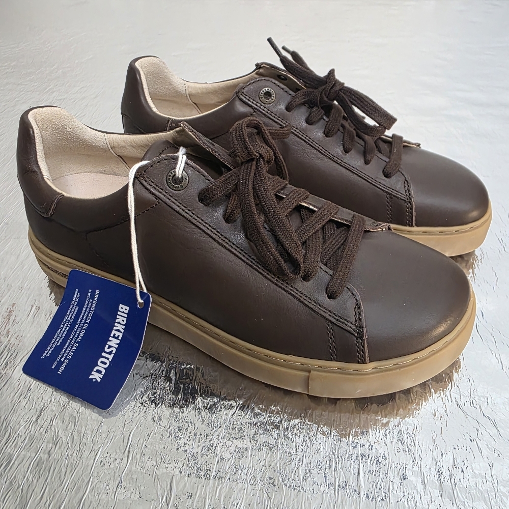 Birkenstock Bend Low Leather  Women's 7 / 38 EU Brown Gum Bottom Casual Sneakers